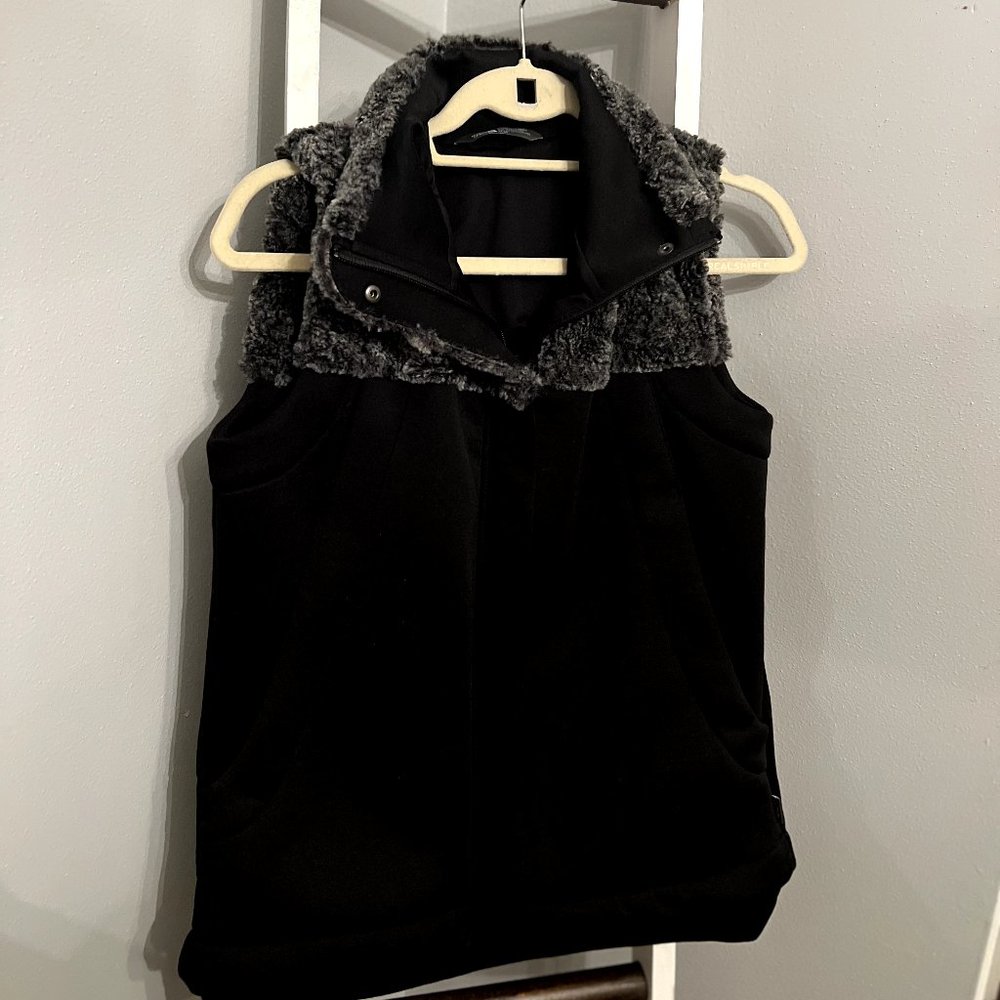 North Face black and gray vest